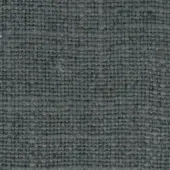 Woven gray fabric texture with a dense, irregular grid pattern and matte finish; visible fibers and a small "swan" label detail.